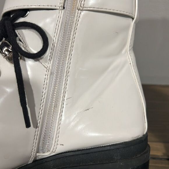 Jeffery Campbell white Czech combat boots size 8.5 - Picture 10 of 14